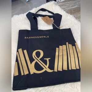 Barnes & Noble Elegant Black and Gold Book Tote